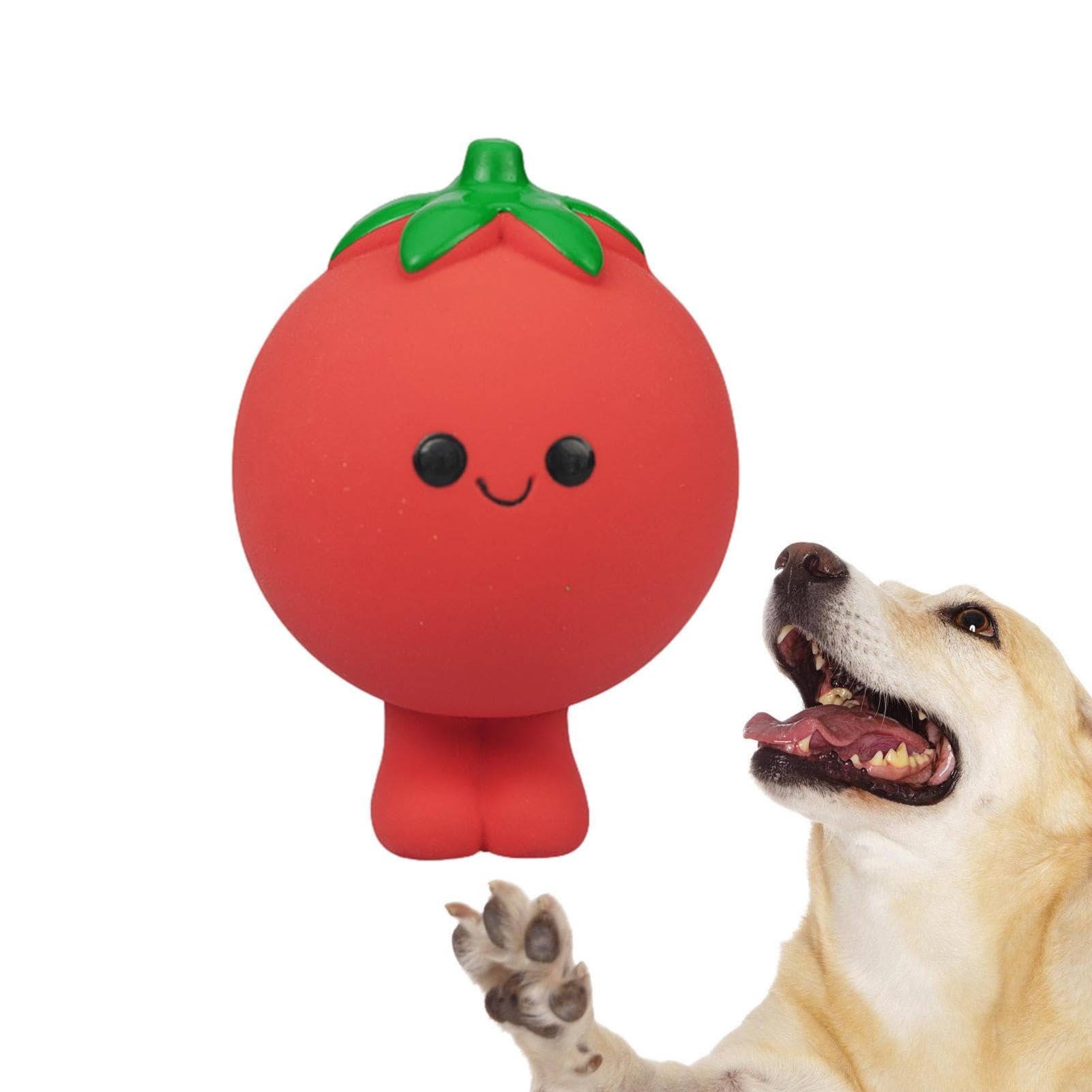 Teksome Small Dog Squeaky Toys - Vegetable Puppy Chewing Toy | Latex Large Pet Toys Soft Interactive Toys Fetch Balls Toy for Small Medium Large Chewers