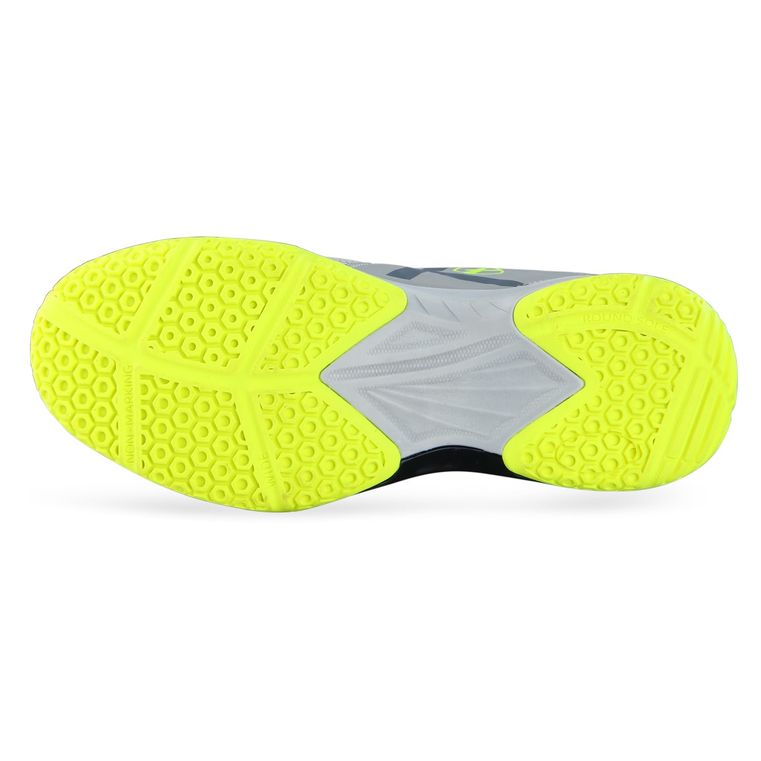 FEROC Kids Badminton Shoes, Lightweight, Durable Sole, Non-Marking, Grip Lightweight & Durable Sole for Boys Girl (Gray Green, UK Footwear Size System, Toddler, Men, Numeric, Medium, 12) 3