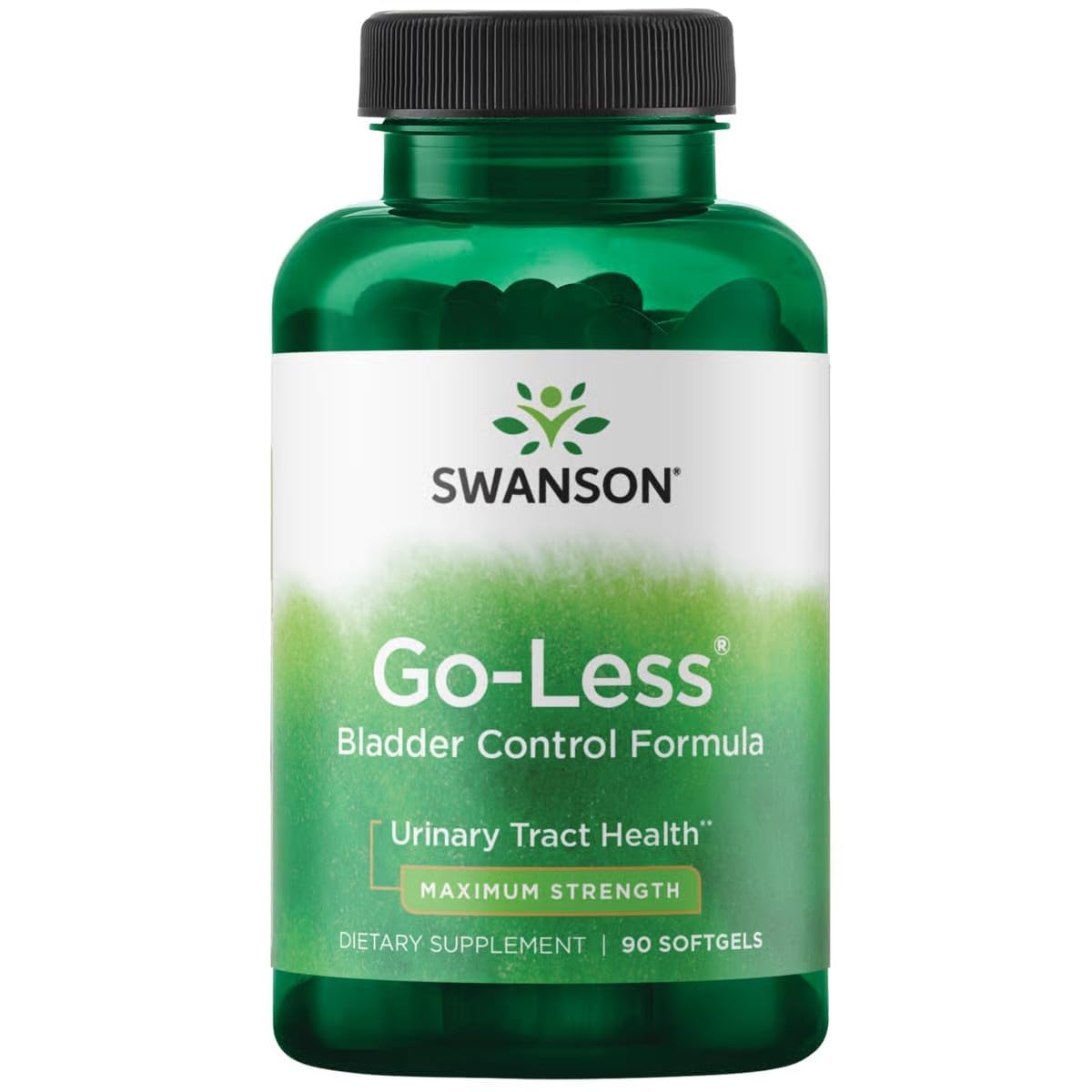 Swanson Go-Less Bladder Formule de contrôle - favorise la santé du trac urinaire et le soutien de la vésicule saine - Supplément naturel pour les adultes avec extrait de graines de citrouille - (90 Softgels) 1 Pack