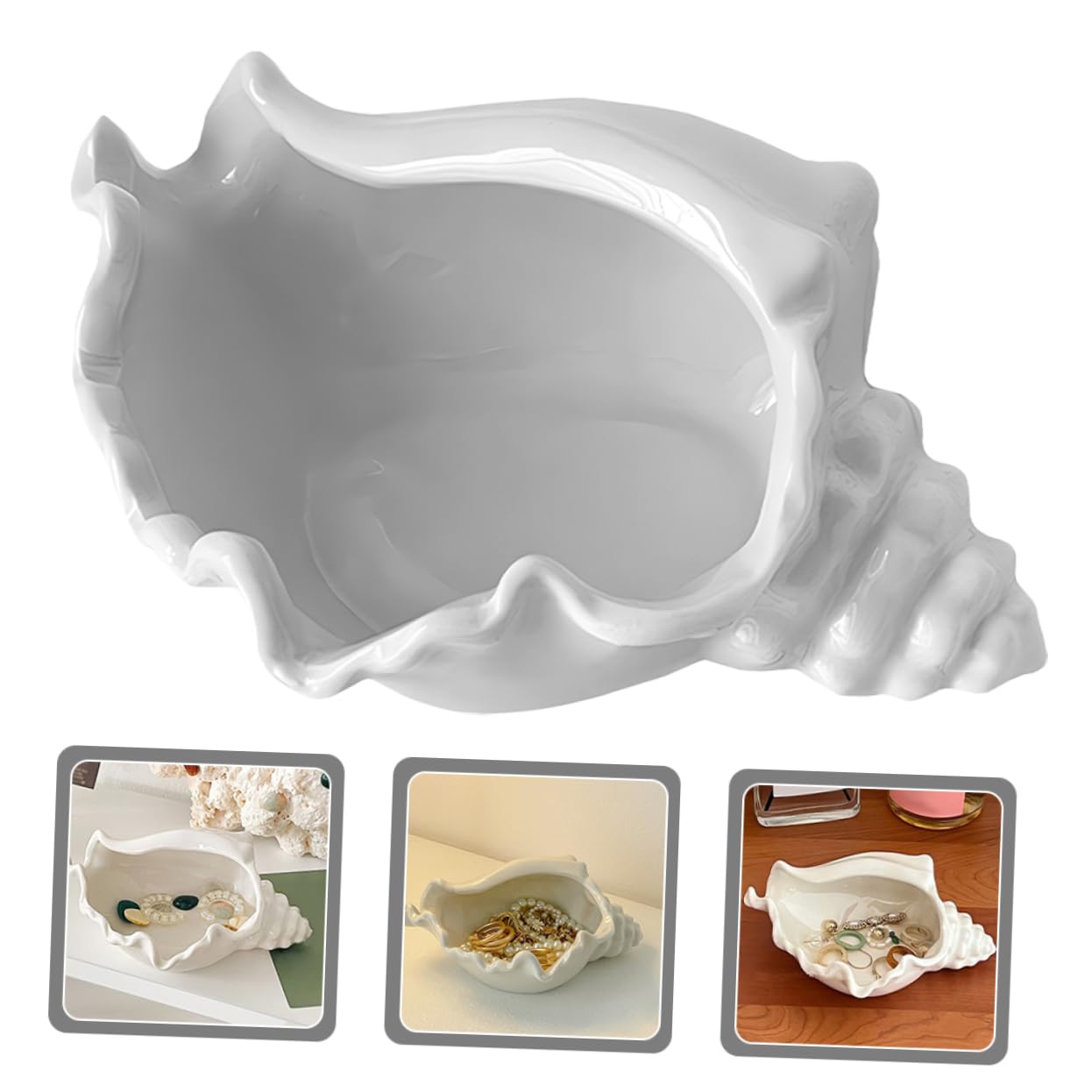 Gatuida Vassoio Gioielli Forma Bianca Organizer per e Accessori Decorativi e Toeletta