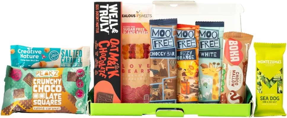 Vegan Chocolate and Snack Letterbox Gift Including a Selection of 9 Vegan Yum...