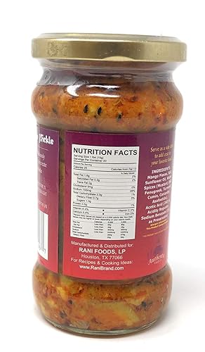 Miniatura 6 de Rani Red Chilli Pickle Hot (Achar, condimento indio picante) Tarro de vidrio de 10.5 onzas (10.58 oz)  Vegano  Sin gluten  Sin OMG  Sin colores