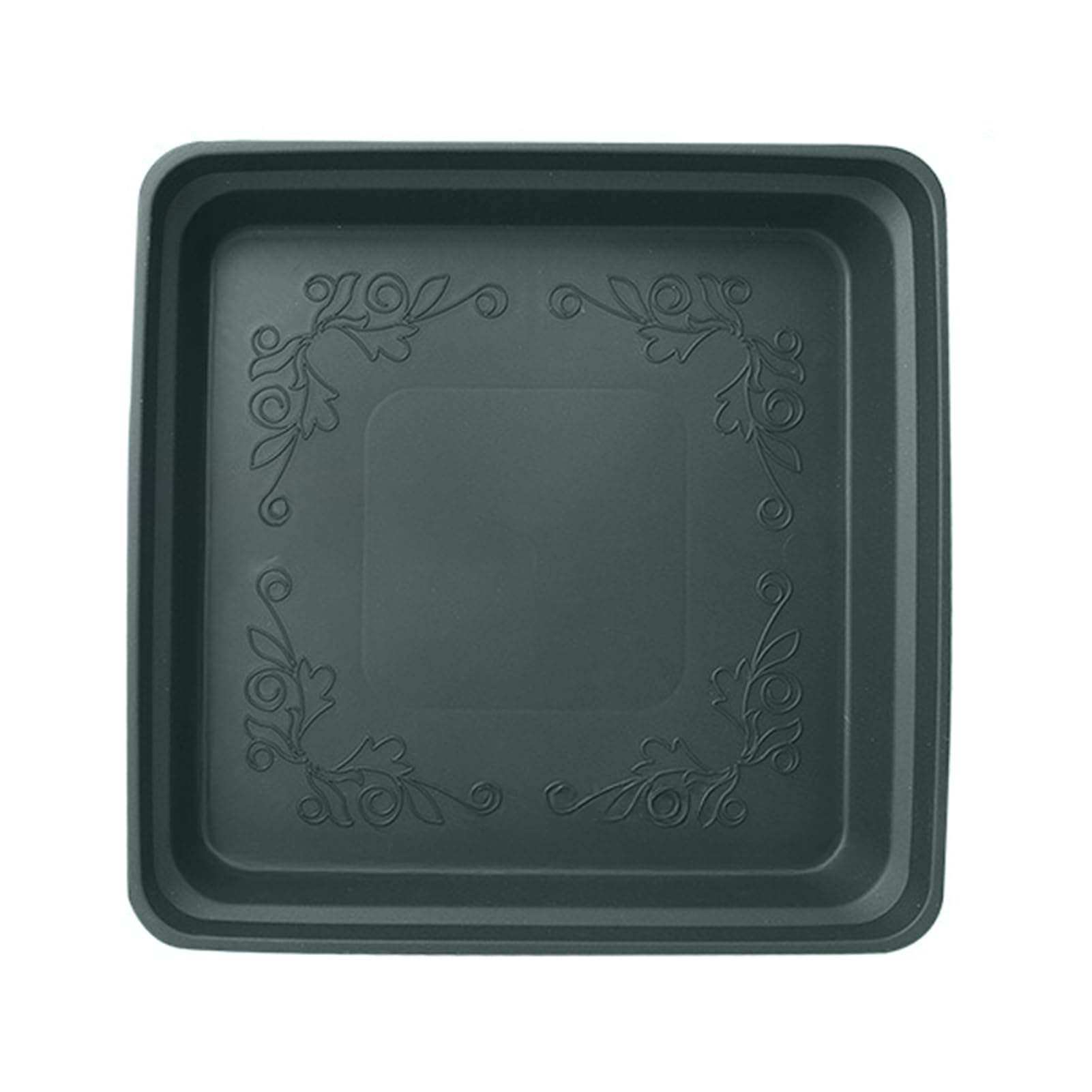 curfair Square Leak-Proof Plant Saucer - Resistant Plastic Drip Tray for Indoor/Outdoor Pots Deep Well Design Prevents Overwatering & Protects Surfaces - European Style Balcony Garden Accessory Atrov