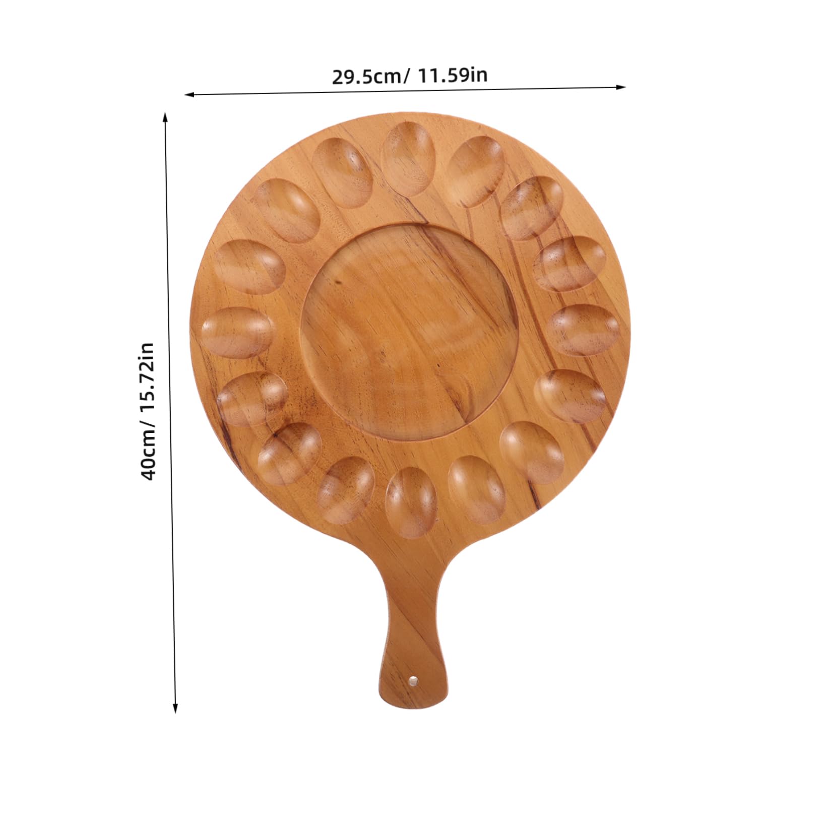 Organizador de Huevos para Frigorífico de Madera Diseño Compartimentado de 16 Huecos, Bandeja Multifuncional para Cocina y Encimera Estilo Creativo