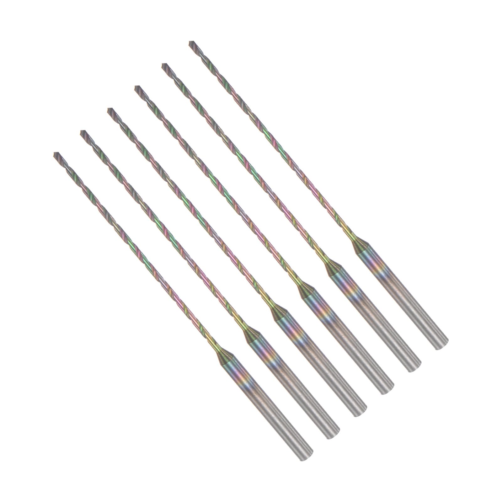 CoCud Twist Drill Bits, 1mm Cutting Diameter 0.09" Shank 56mm Length