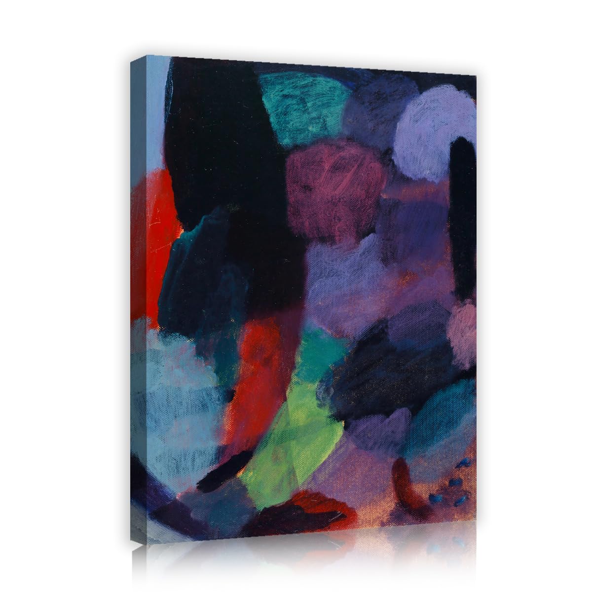 TOANGWALL Dark Abstract Variation Canvas Wall Art Bedroom Alexej von Jawlensky Night Famous Oil Painting Framed Prints for Apartment Decor 85x100cm