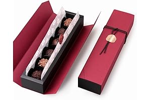 BBC Bakery 6-Cavity Empty Heart-Shaped Paper Candy Boxes for Valentine's Day and Weddings