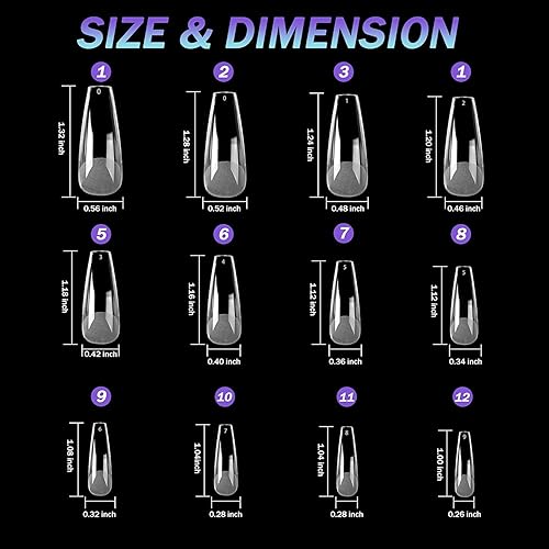 Miniatura 7 de Kit de puntas de uñas de gel suave de cobertura completa para remojar extensiones de uñas artificiales con funda, 240 puntas de gel de almendras