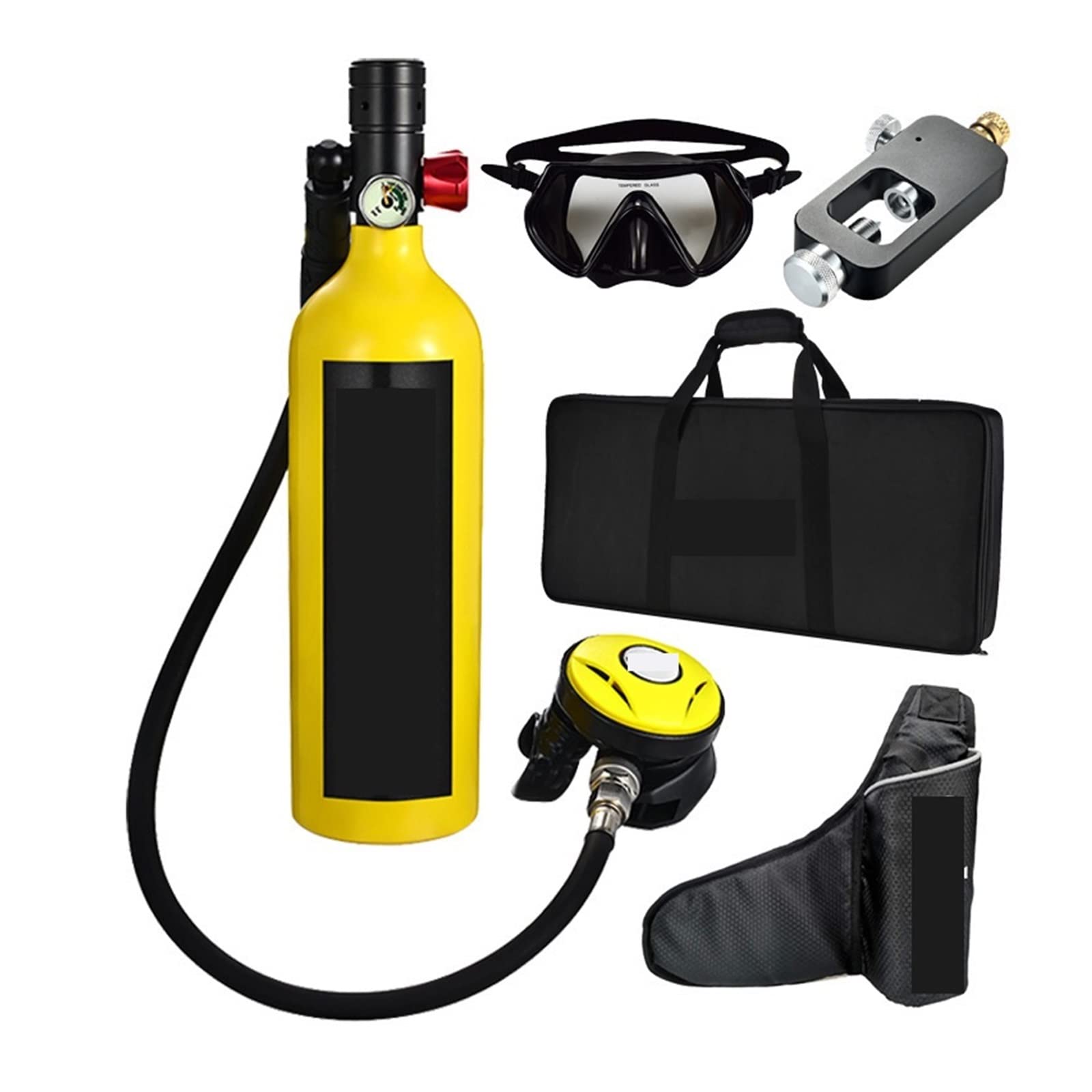 Sprzęt do nurkowania Butla Do Nurkowania Dostarcza Butlę Z Tlenem Do Nurkowania Respirator Do Nurkowania Korzystanie z bezpieczniejszego(Black Package D)