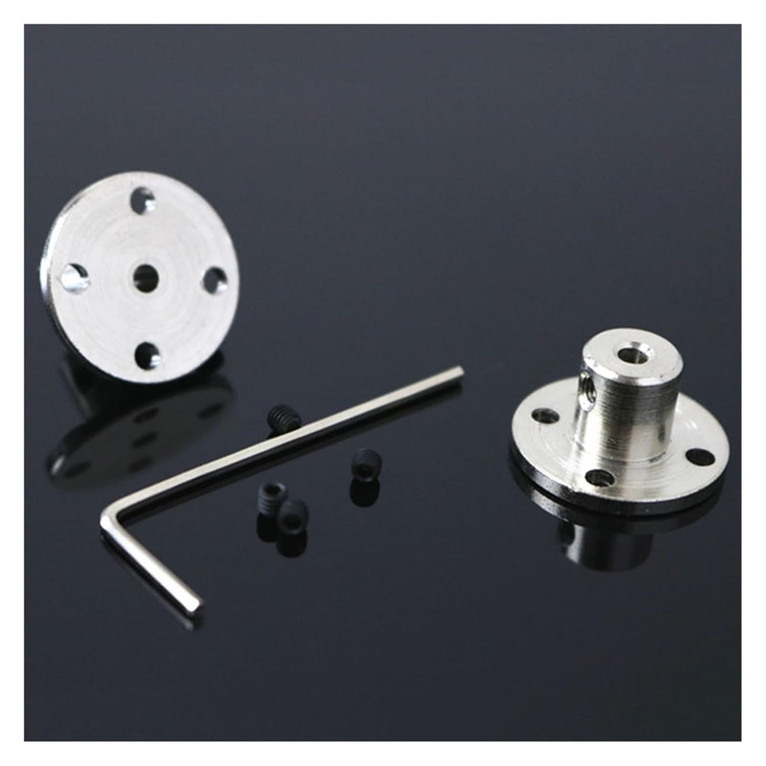 Kupplung, Flanschkupplung, starre, Kupplung Motorführung Wellenkupplung Getriebeverbinder Wellenlager(4mm)