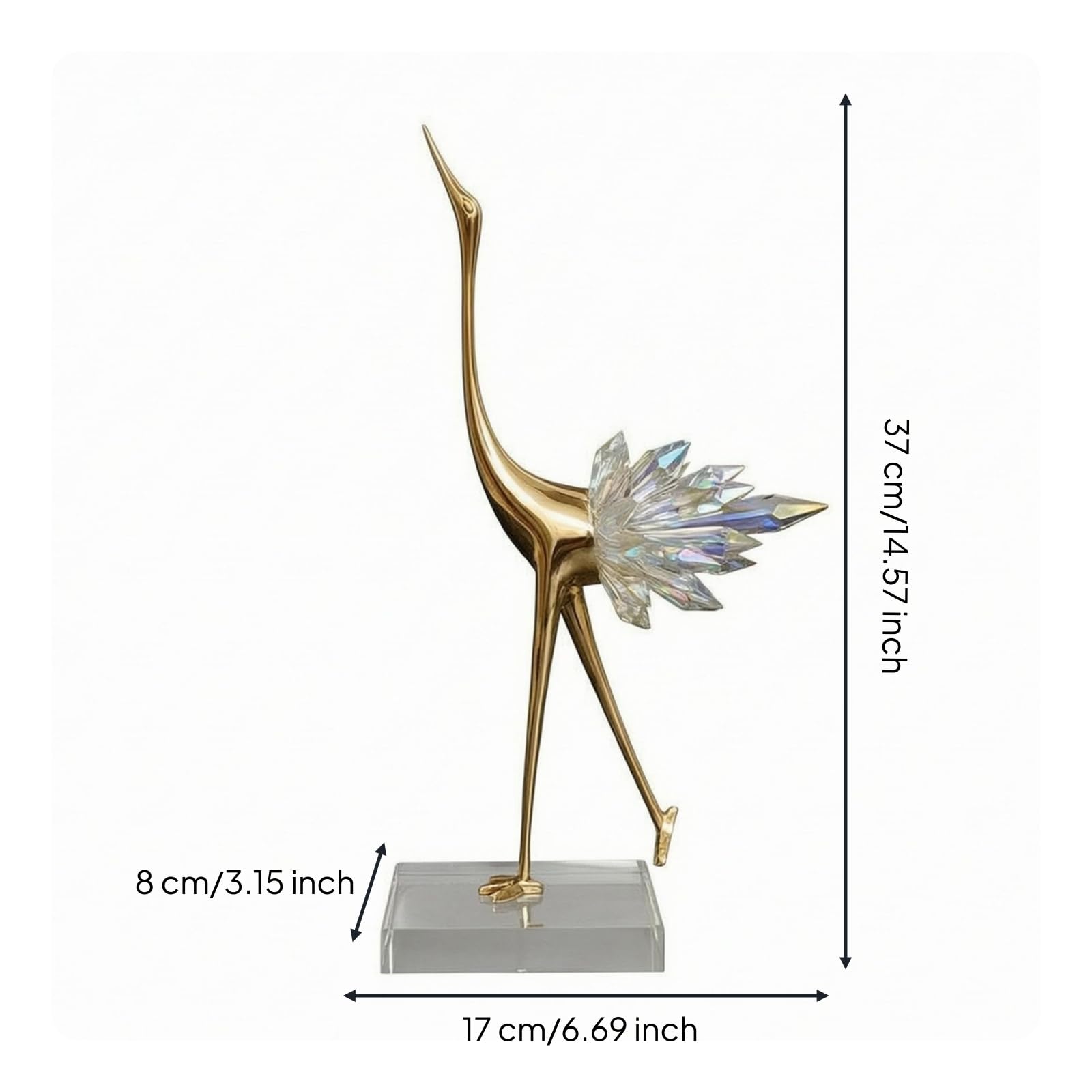 Statuetta Femminile Minimalista, Figura Di Ballerina In Ottone Con Entrambe Le Mani Sollevate