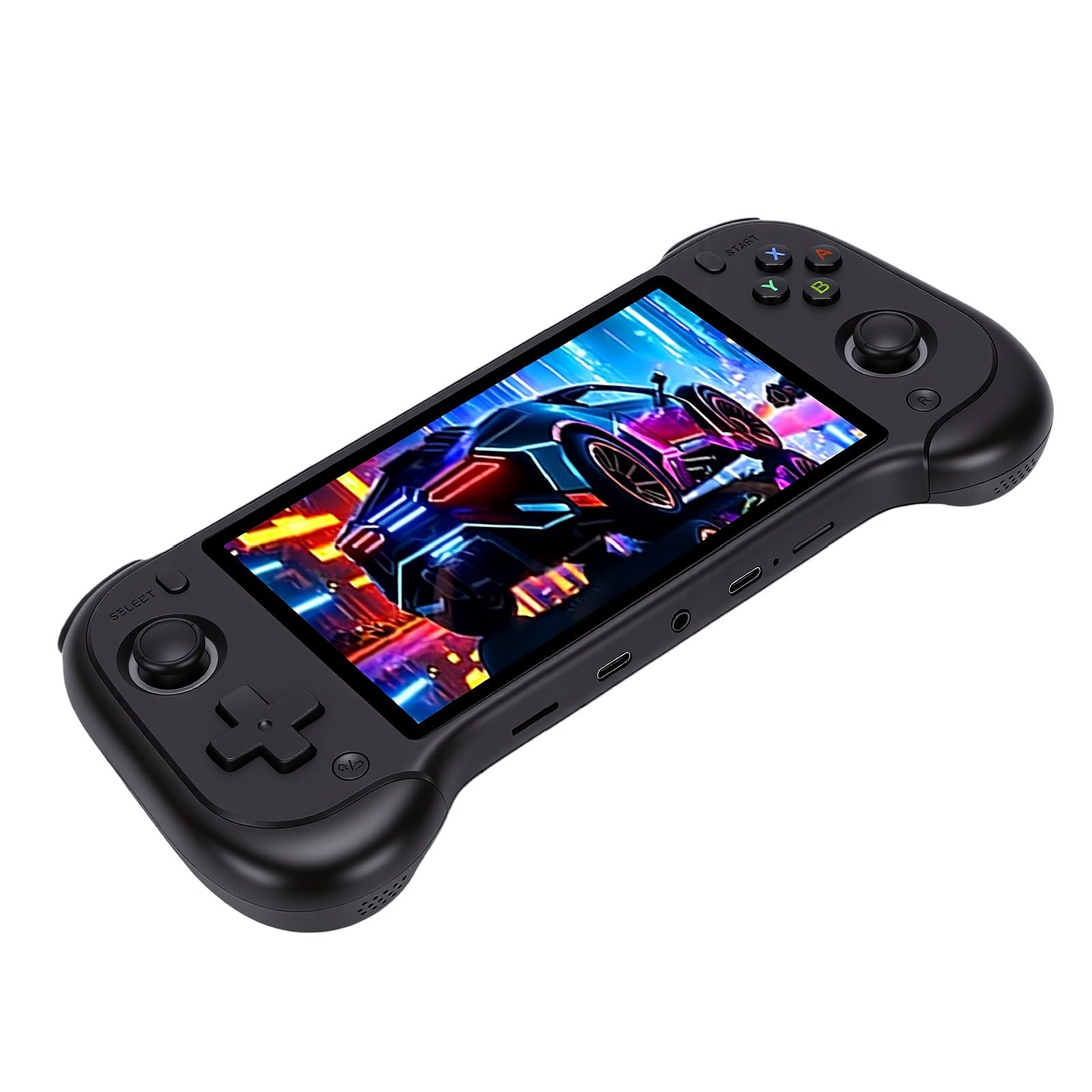 Console Portatile con Doppie Levetta e Schermo da 5,5 Pollici, per Uso | Vasta libreria di giochi, supporto multiplayer WiFi, doppio feedback di vibrazione, controllo di precisione, materiale ABS
