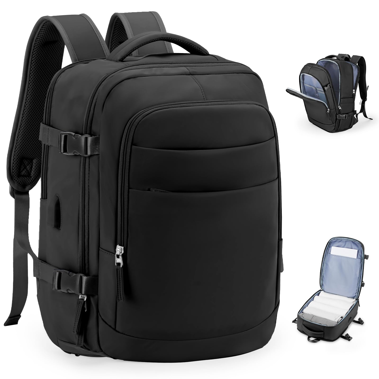 VGCUB Ryanair Handbagage 40X20X25 Rugzak Reisrugzak Handbagage Tas voor Vliegtuig 40X30X25 Eurowings Rugzak Reisrugzak Dames Zwart