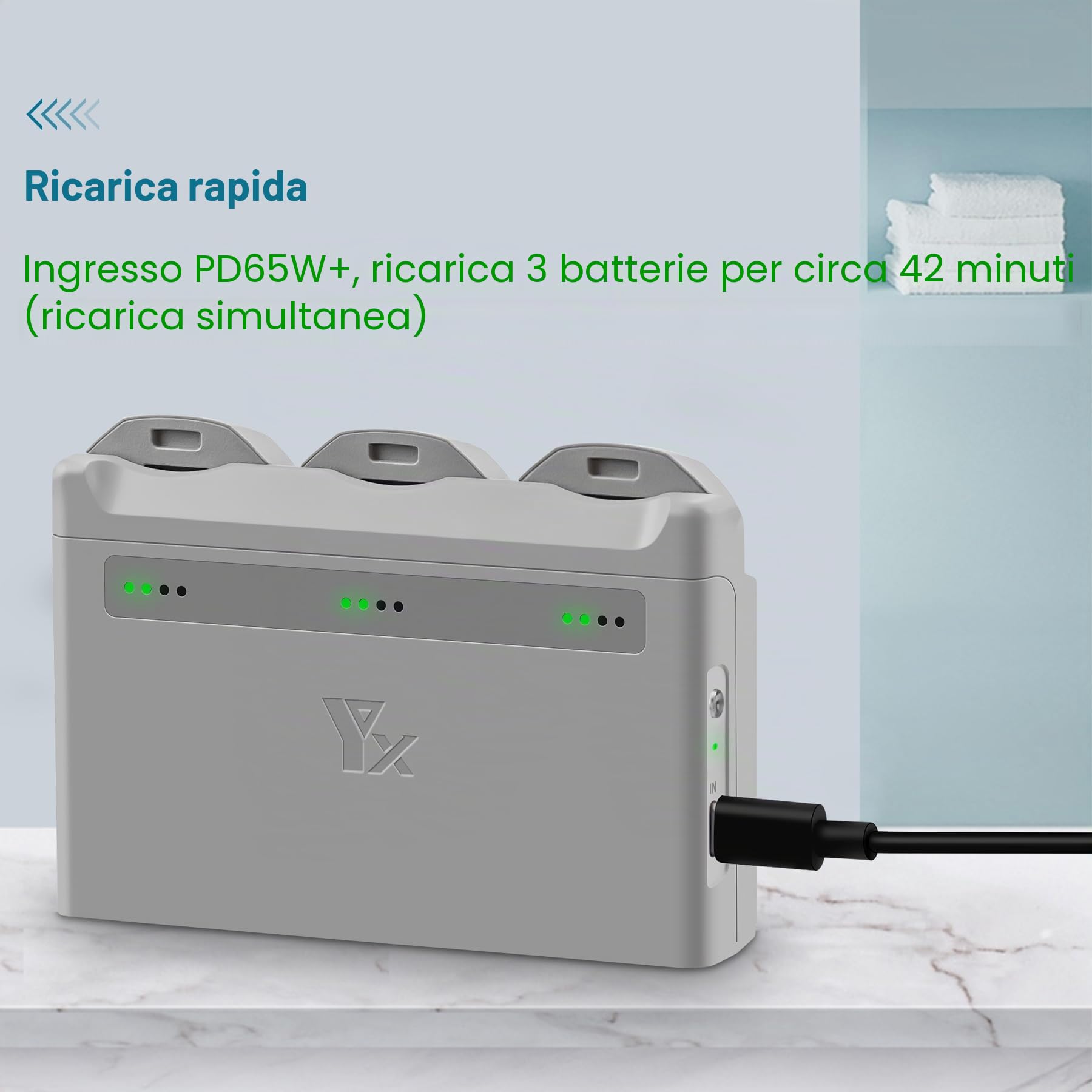 Caricabatteria per DJI Neo Drone,Caricatore,Hub di ricarica a due vie,Carica 3 Batteria Accessori