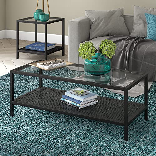 Henn&Hart ST0089 20 Inch Wide Square Side Table In Blackened Bronze, Table For Living Room thumb #1