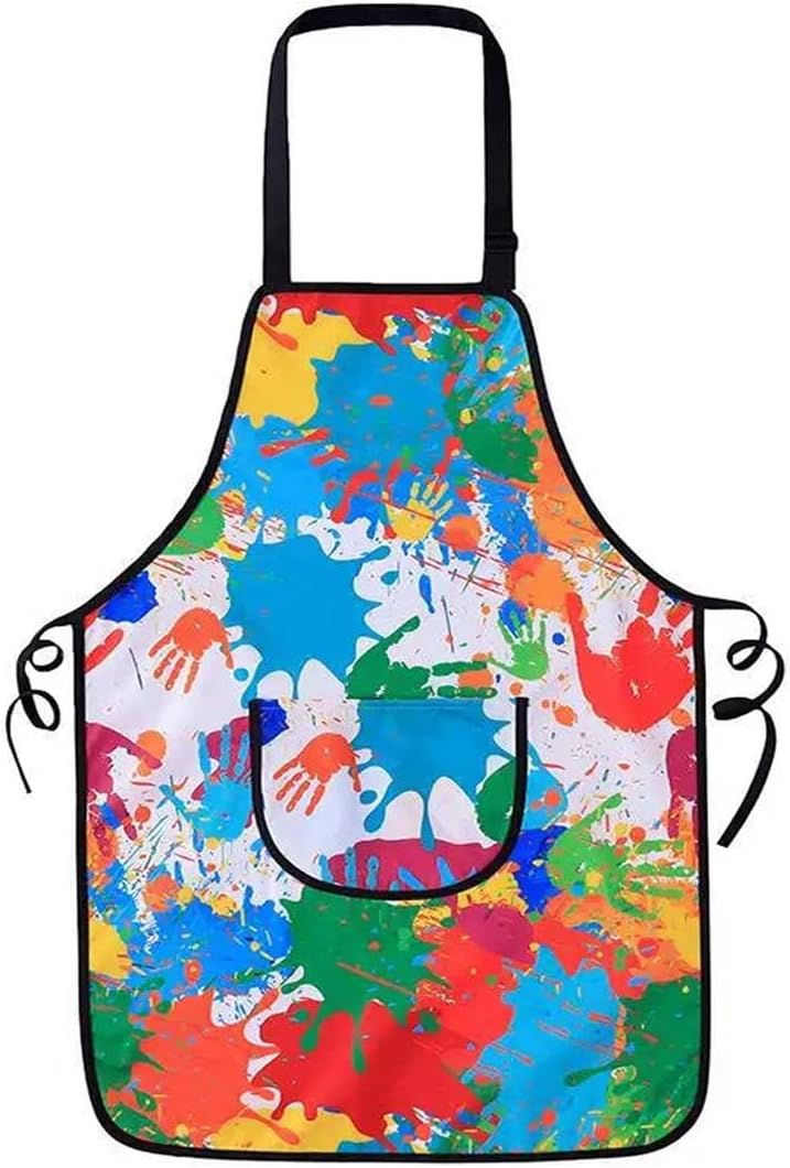 KIMMAXPainting Apron Children's Painting Coat for 7-11 Years Girls Boys Ink Coat Waterproof Painting Coat Craft Apron for School Art Painting Cooking (120-135 cm)