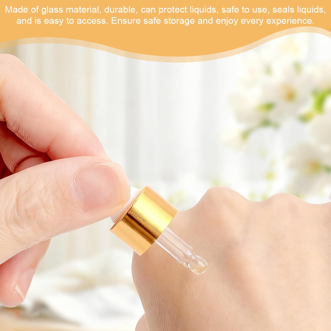 20 unidades Mini botellas con pipeta, frascos de vidrio transparente con gotero, ideales para aceites esenciales, aromaterapia, masajes y cuidado de uñas (2ml)