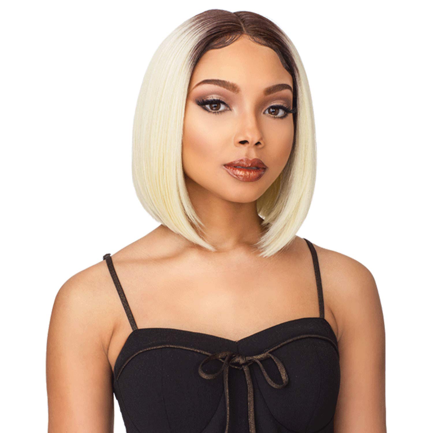 Sensationnel lace front wig - lace front edge kelsey center part