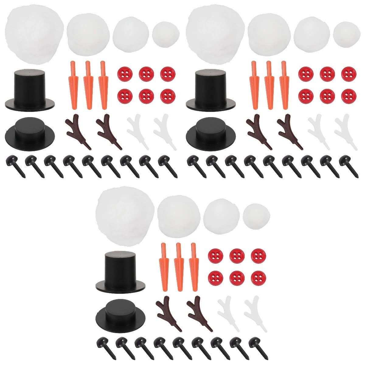 Toyvian 9sätze Weihnachts Schneemann Zubehör Kit Für Kreative Eltern Bastelprojekte Inklusive Einzigartiger Materialien Für Realistische Dekorationen Und Spaß Beim Gestalten
