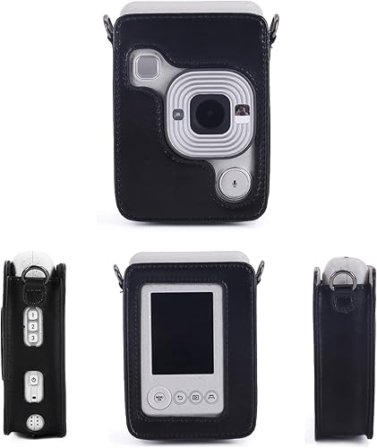 Miniatura 2 de Phetium Funda protectora compatible con cámara instantánea e impresora Instax Mini Liplay, bolsa de piel sintética suave con correa de hombro