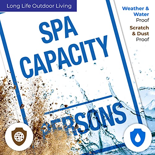 Cartel señal de capacidad para spa 10x14 pulgadas miniatura 5