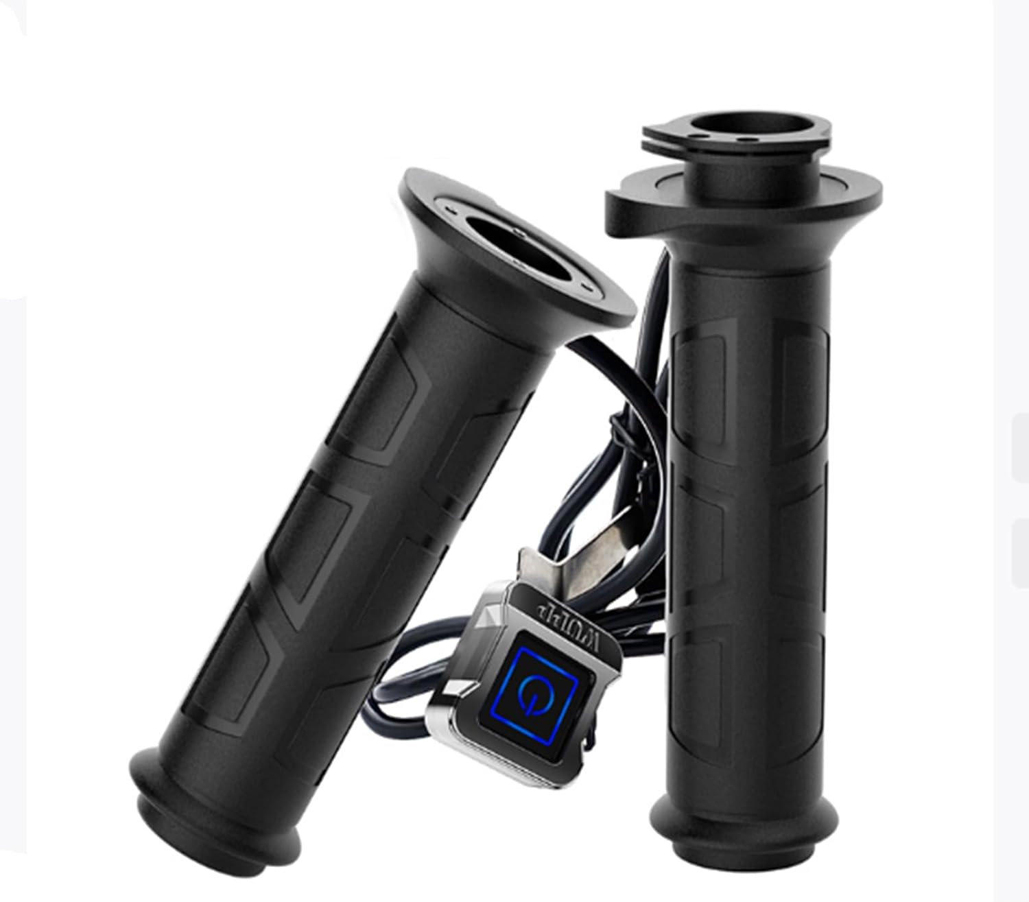 ATV UTV Lock-On Heated Grips, 12V Motorcycle Heated Handlebar Grips Compatible with Harley Honda Kawasaki Yamaha Hand Warmers