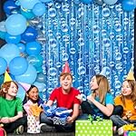 Under The Sea Party Decorations Ocean Balloon Garland Arch Kit, 135 PCS Blue Bubble Foil Fringe Curtains Backdrop Tinsel Streamer Photo Booth Props Mermaid Beach Themed Birthday Party Decor Supplies - Image 4