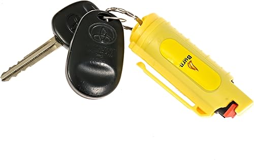Miniatura 4 de Burn Llavero de spray de pimienta para mujeres y hombres de autodefensa, fuerza máxima de 12 oz, estuche de clip para cinturón de seguridad moldeado