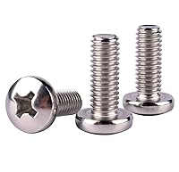 Vista 12 de Tornillo Phillips de cabeza plana de 1/4-20 x 1-1/2 pulgadas, 20 unidades, acero inoxidable 304 18-8, rosca completa