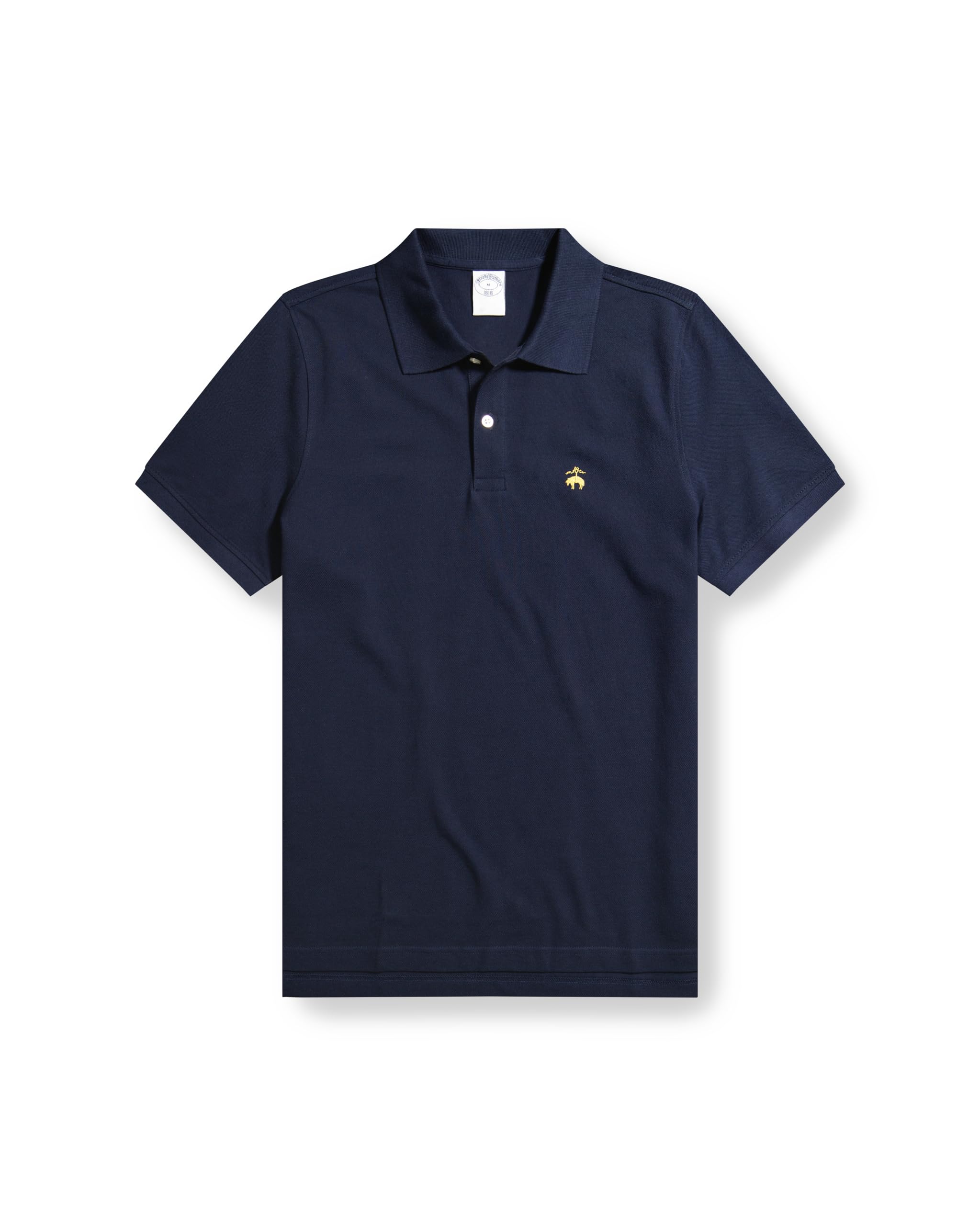 Mens Short Sleeve Cotton Pique Stretch Logo Polo Shirt