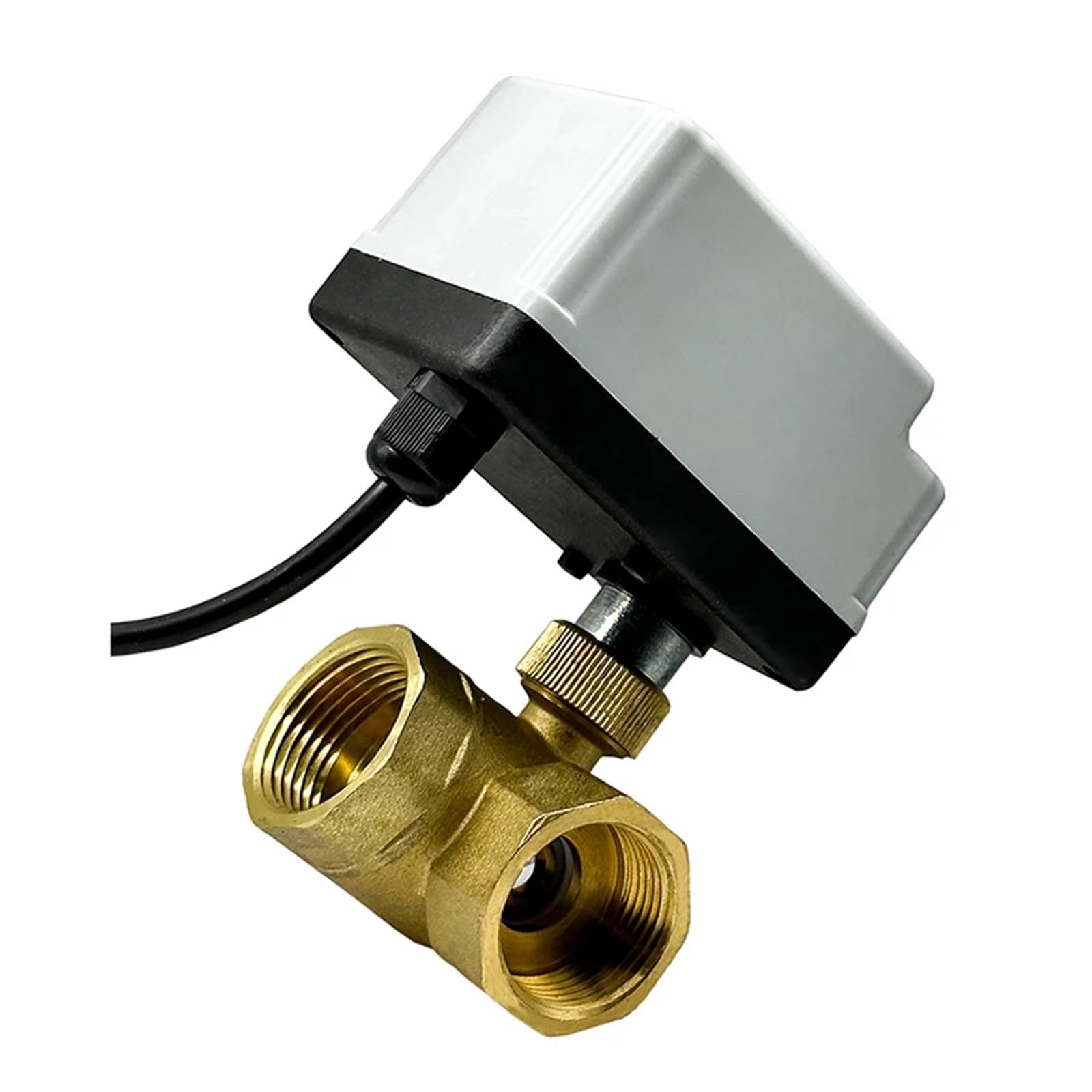 Válvula de bola motorizada de 3 vías de 1 pulgada y 12VDC para control de flujo de agua