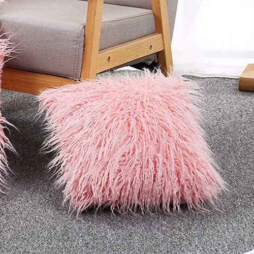 Fronha de pele falsa capa de almofada longa e macia Fronha fofa com zíper oculto para a decoração da