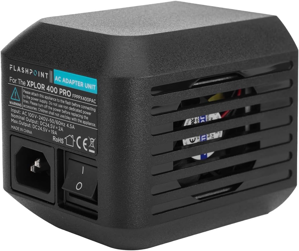 Flashpoint AC Adapter Unit for the XPLOR 400 Pro R2 Series Monolights (Godox AC400)