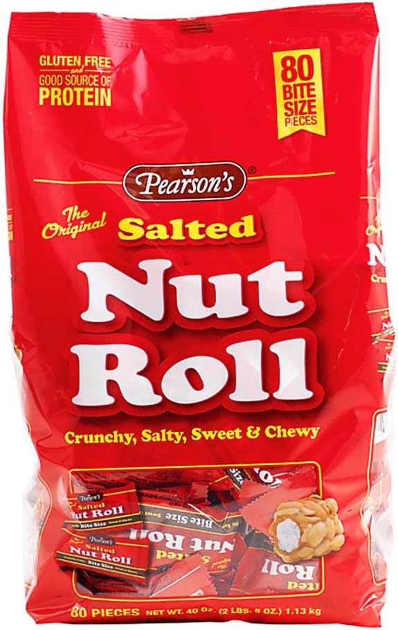 Pearson's Salted Nut Roll Bites, 40 Oz, Pack Of 80