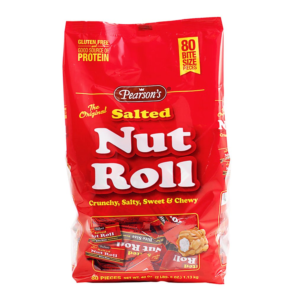 Pearson's Salted Nut Roll Bites, 40 Oz, Pack Of 80