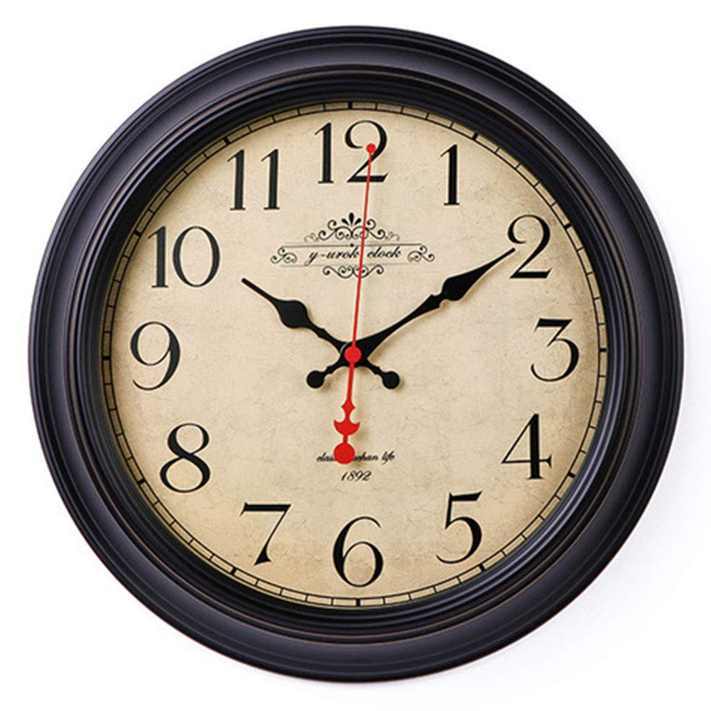 VHKJewE Arab Numerals Wall Clock Multicolor 33x7cm(B)