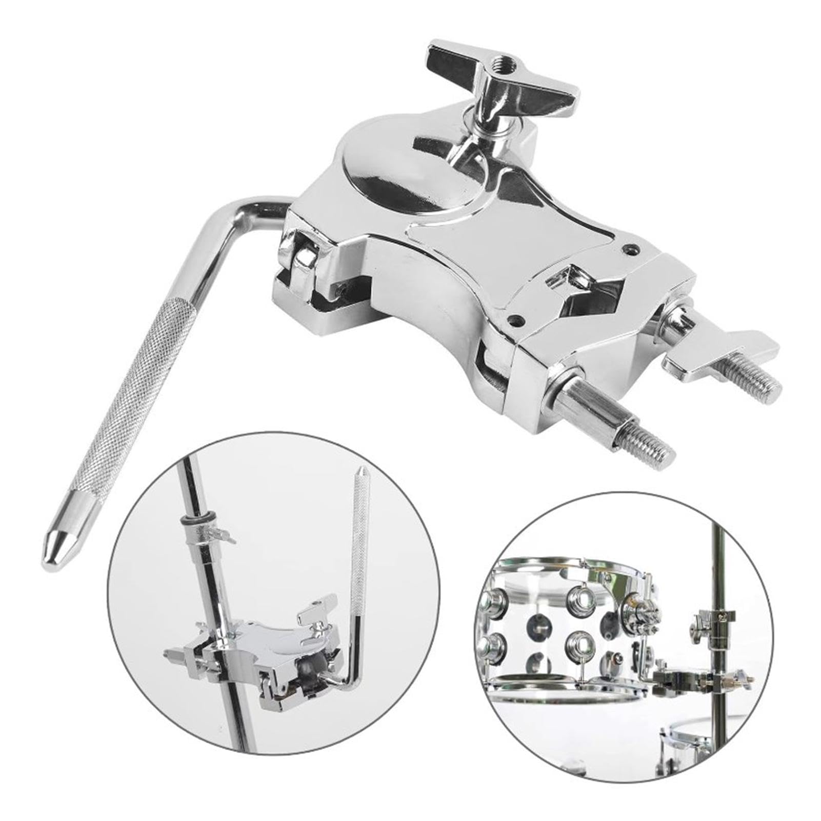Accesorios de soporte de batería para Bateria – Soporte Tom de aleación de zinc – Estante de tambor, accesorio multifunción para instrumentos, mango giratorio de 360 grados
