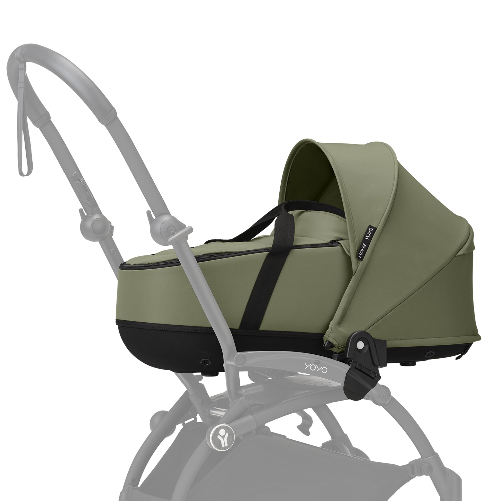 Stokke YOYO Newborn Shell, Olive - Per neonati fino a 6 mesi o fino a 9 kg - Include guscio semirigido, materasso doppio e coprigambe - Necessario telaio YOYO (venduto separatamente)