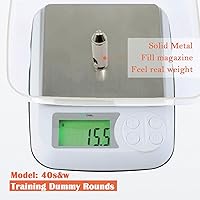 Vista 3 de Rondas de práctica de seguridad de acero, municiones inertes para entrenador de acción, tapa de entrenamiento de disparo seco