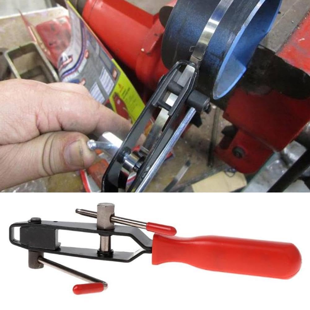 14 Pince Collier Ensemble, Pince pour Collier de Serrage, Comprend 2 Outils, pince pour collier de cardan, 12 Bandes de Sertissage, Convient à Plupart Kits d'Outils de Sertissage Automobile