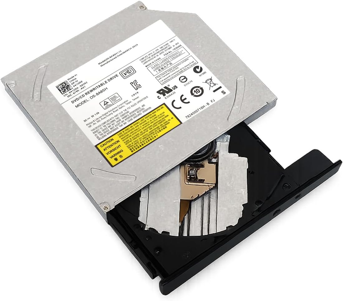 12.7mm Slim DVD RW SATA Optical Drive, Internal DVD+RW CD-RW Burner, Replacement for Dell Optiplex 390 790 990 3010 3020 7010 7020 9010 9020 Small Form Factor SFF, 41G50