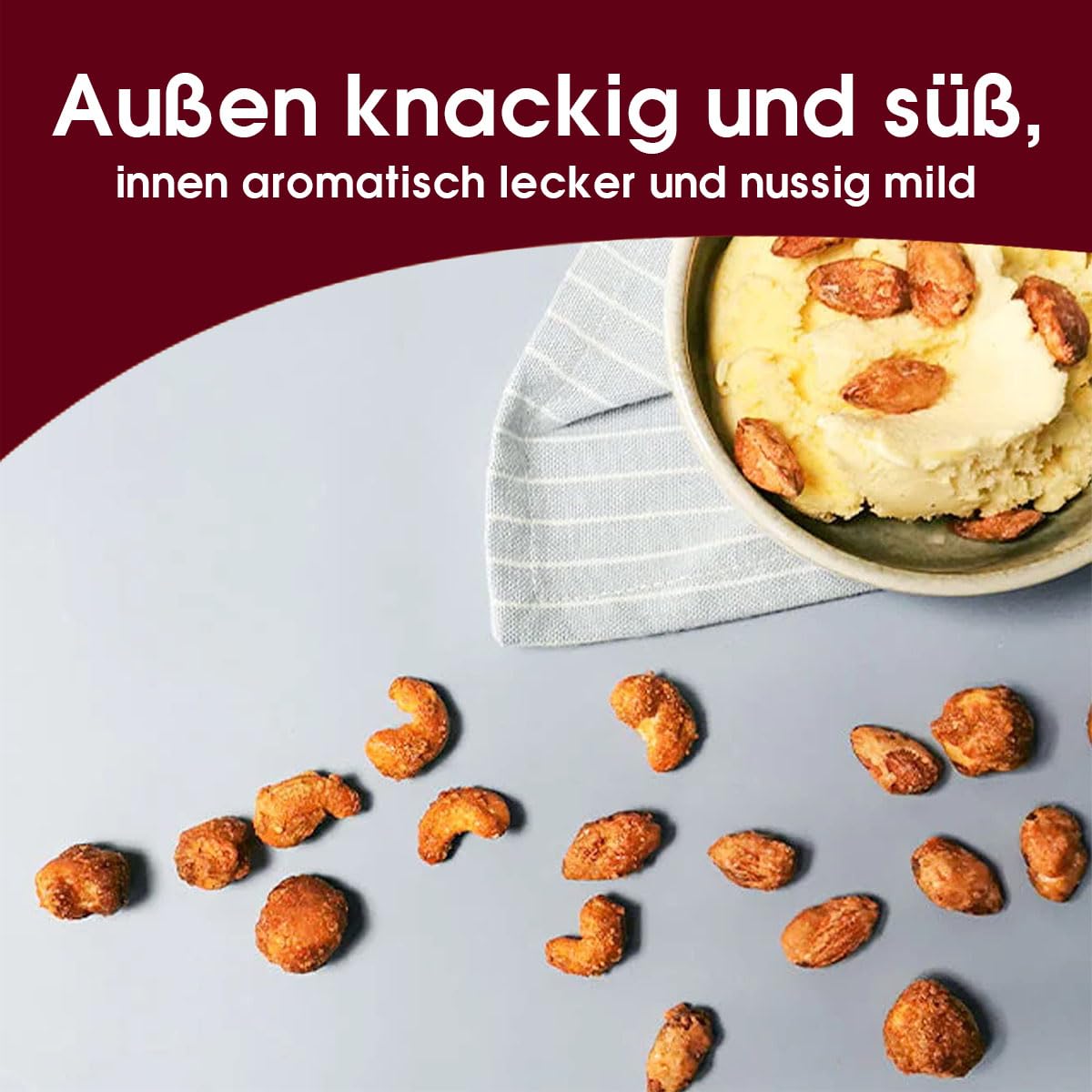 Sultan’s Palace gebrannte Cashewkerne mit Honig – 1000g –gebrannte Cashews, Cashewkerne geröstet, Cashew Nüsse, Nüsse Cashew, karamellisierte Cashewkerne, Cashews gebrannt, gebrannte Nüsse