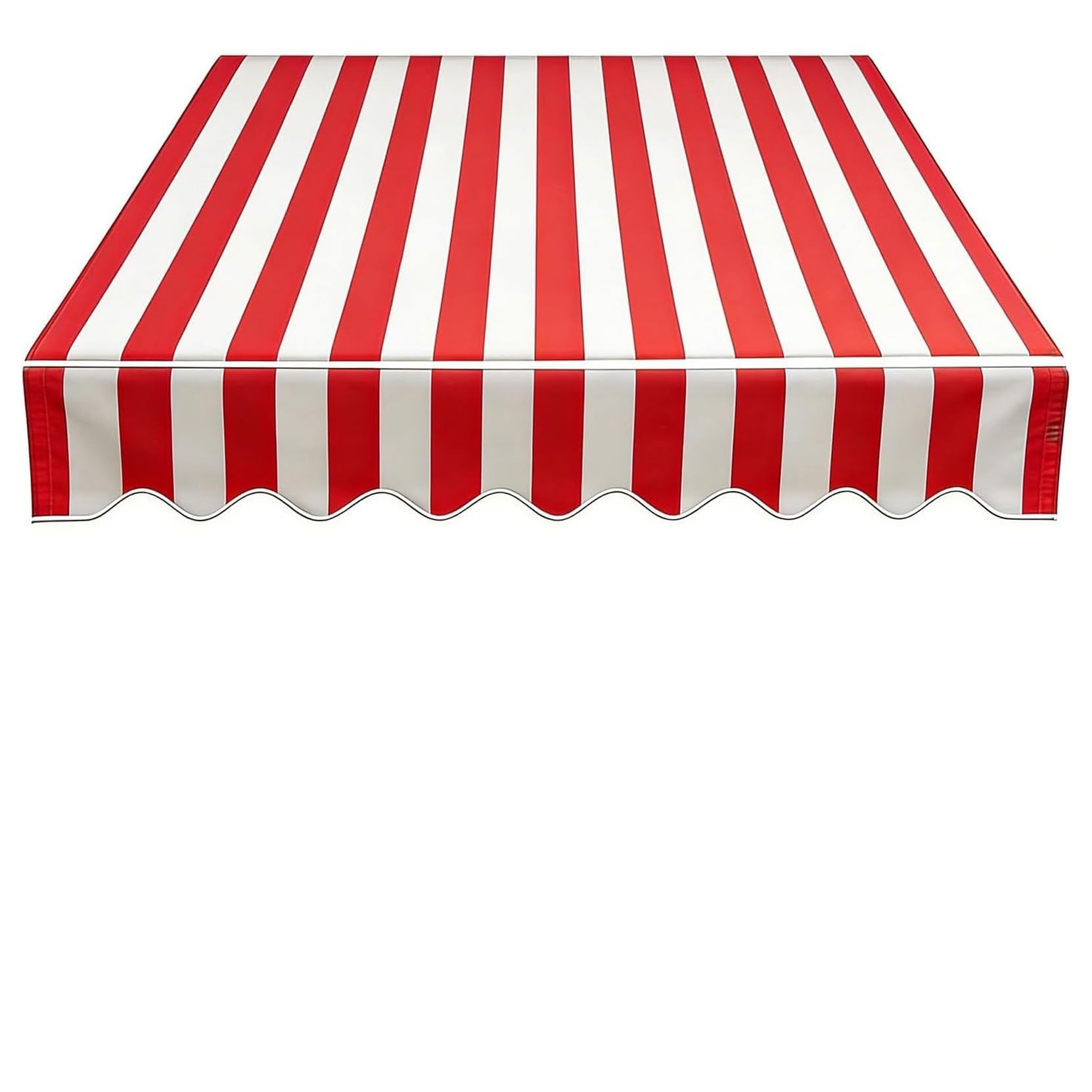 Toile pour auvent de terrasse et balcon rayée rouge 2.5x2m