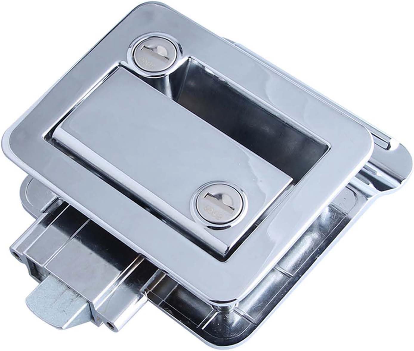 RV Truck RV Door Lock Zinc Alloy Entry Door Latch Lock Replacement Kit - Easy to Install for RVs - Strong and Durable Material (Chrome Plated)