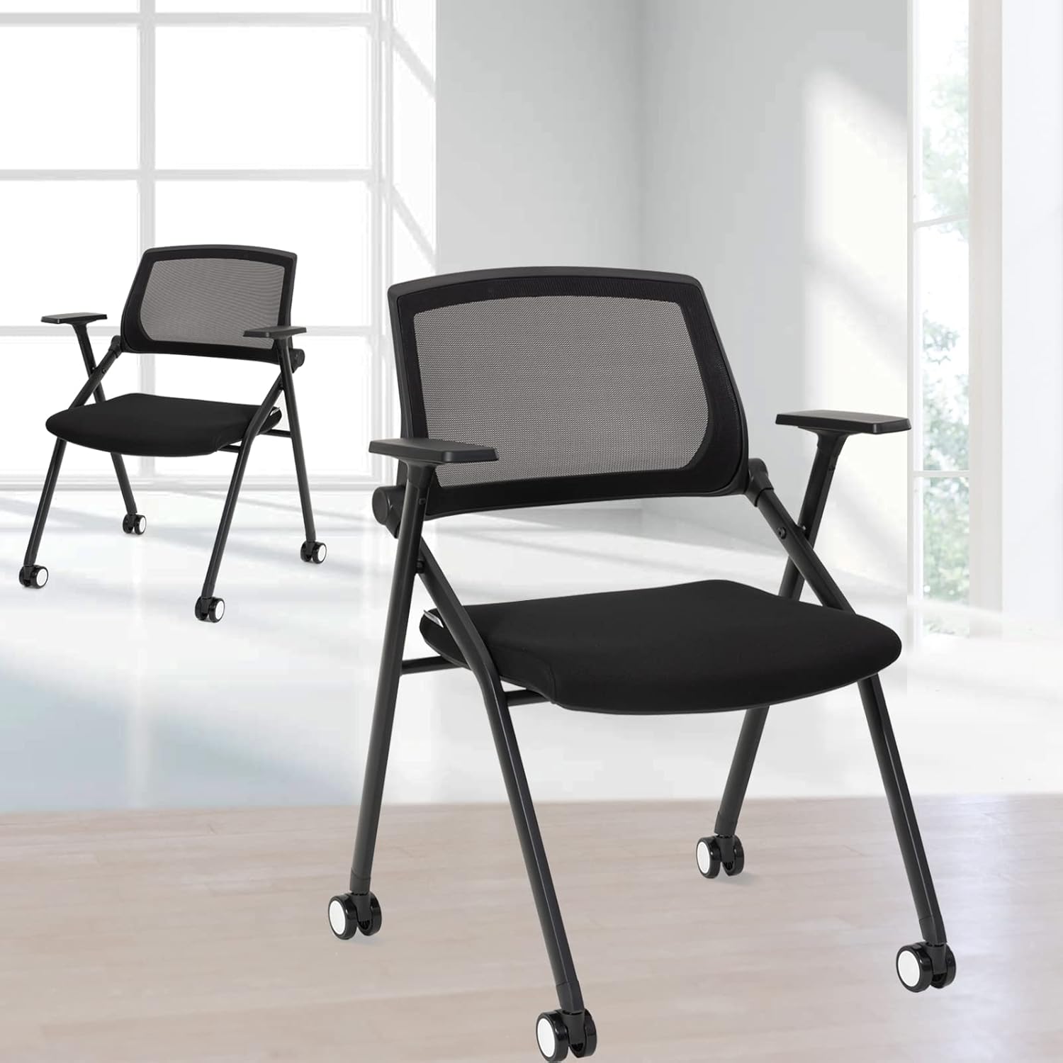 VACYOVKE 2 Pack Office Conference Chairs with Wheels Nepal Ubuy