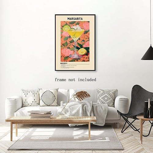 Miniatura 4 de GyXzodonti Carteles de cóctel de Margarita, arte retro para pared, cóctel, bebida, decoración de pared, decoración de carrito de bar, cocina, hogar,