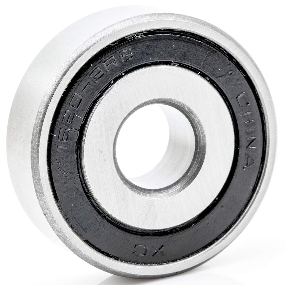 [4-Pack] 1620-2RS - Deep Groove Radial Ball Bearing 7/16 in x 1-3/8 in x 7/16 in (ID x OD x Width) Double Rubber Seal