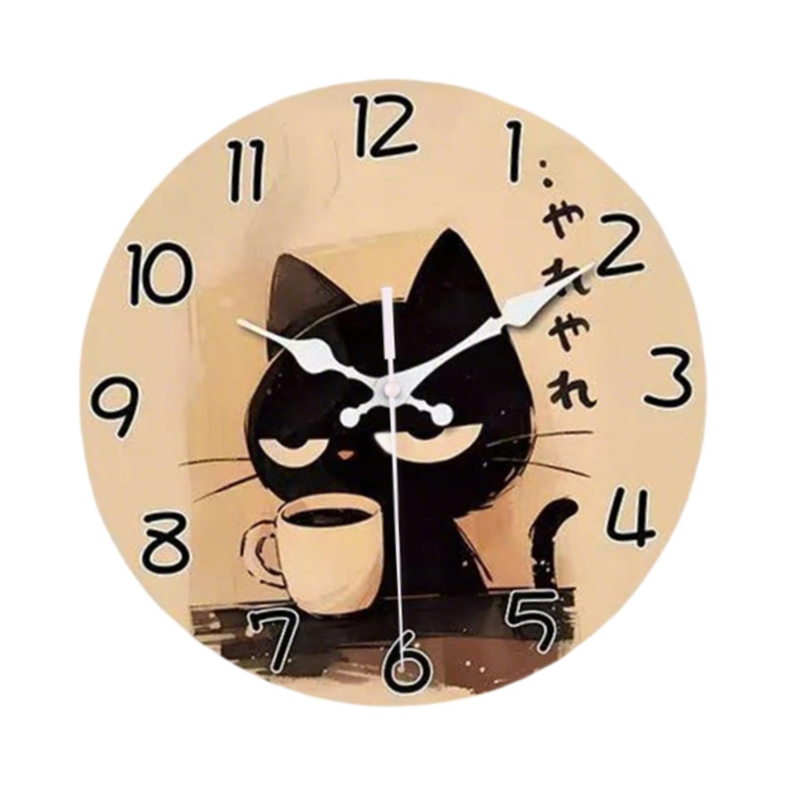 Horloge murale chat originale de 30 cm, le cadeau idéal pour la maison