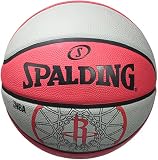Producto oficial Spalding Ball NBA Team Houston Rockets SZ.7 (83-171Z), Adultos Unisex, Rojo/Blanco, 7
