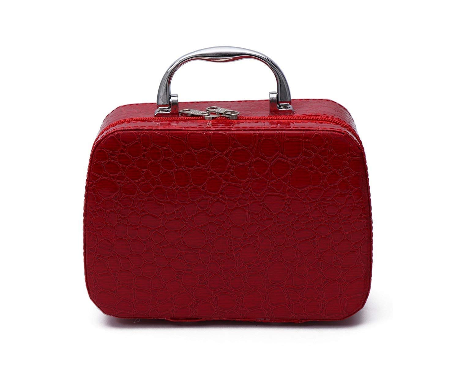 Mbuys Mall Leather Toiletry Box Organizer with Magnifying Compact Makeup Mirror (Multi Color)